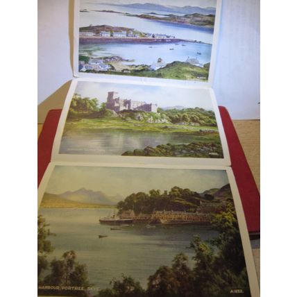 6 x view LETTERCARD, ISLE OF SKYE used vintage letter card 1953 pm =