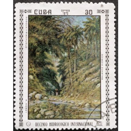 STAMP Cuba SG1958 1972 30c International Hydrological Decade Used