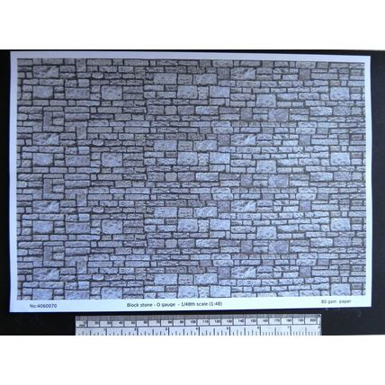Papier bloc de pierre pour O gauge - échelle 1:48-feuille A4 (297 x 210 mm)