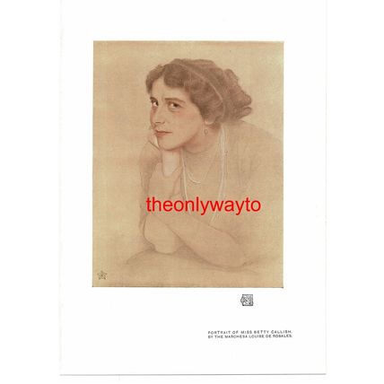 Betty Callish, The Marchesa Louise De Rosales, Book Illustration (Print) , 1914