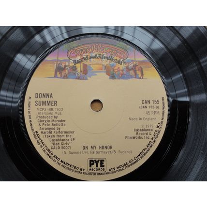 Donna Summer 1979 7" Vinyl Single Bad Girls b/w On My Honour