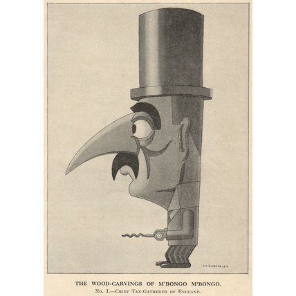 WOOD-CARVINGS OF M’BONGO M’BONGO 1934 J.L. Carstairs 10 PUNCH CARTOON PAGES