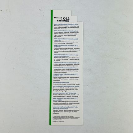Microsoft K-12 Education Bookmark
