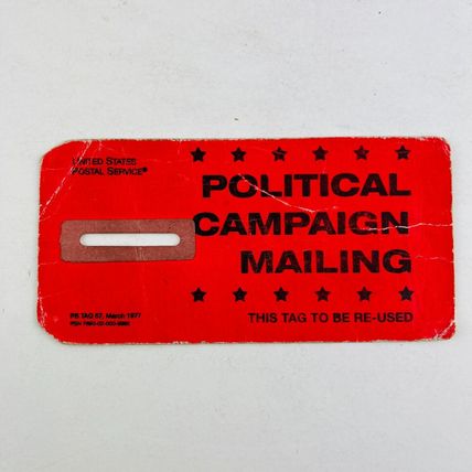 United States Postal Service USPS Political Campaign Mailing Red Tag