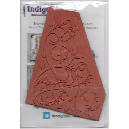 Indigoblu. Floral Swirl Stamp Set. Stamping Cardmaking Scrapbooking Crafts