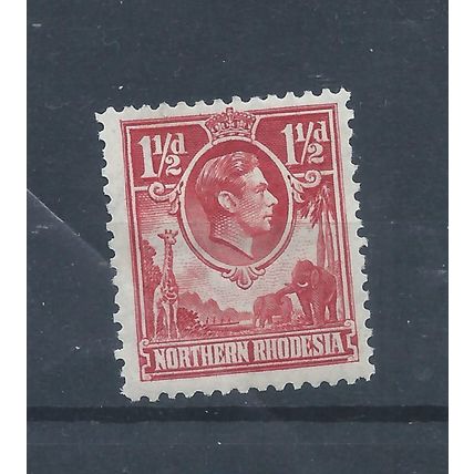 Northern Rhodesia stamps. 1938 1 1/2d carmine-red MH SG 29 CV £50 (R675)