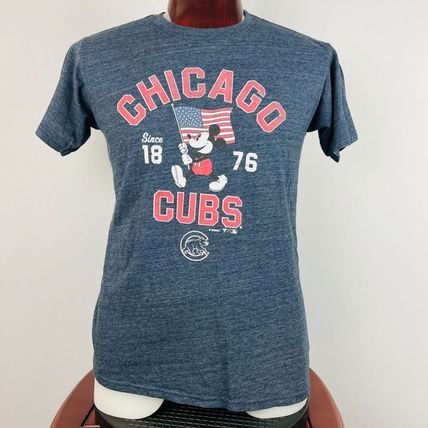 Chicago Cubs Since 1876 Mickey Mouse Baseball Lrg T-Shirt Shirt