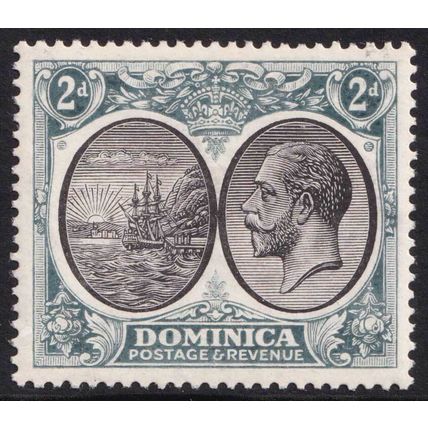 Dominica KGV 1923-33 2d Black Grey SG76 Mint MH