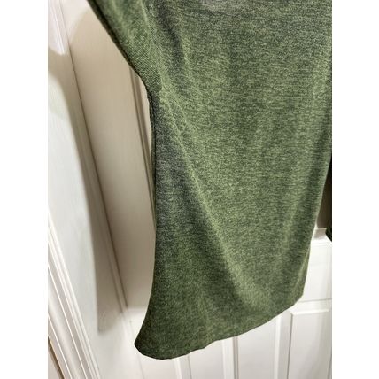 Corvia Sz Medium M Sweater/Blouse Green 3/4 Sleeve Shirt W/Knotted Front Design