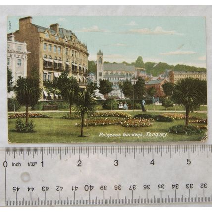 1906 postcard Princess Gardens, Torquay