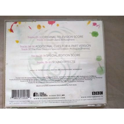 Doctor Dr Who THE FIVE DOCTORS audio CD music soundtrack Peter Davison Tom Baker