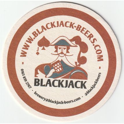 BEER MAT - BLACKJACK BREWERY - BLACKJACK BEERS - (Cat 001) - (2015)
