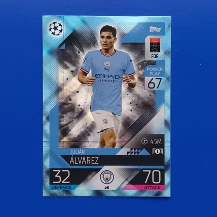 MATCH ATTAX 2022 2023 CRYSTAL PARALLEL #26 Julian Alvarez