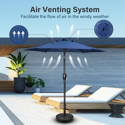 Simple Deluxe 7.5Ft Patio Umbrella Outdoor Table Market Yard Umbrella with Push