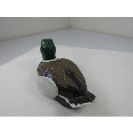 Vintage LOT of 5 Mini Duck Decoy Figures Stone Wood Hand Painted Mallard Goose