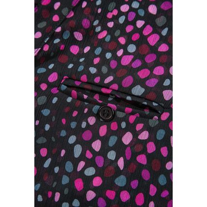 Grape Wine Polka Dot Printed Buttoned Casual Shirt