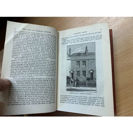 RARE* 1914 "THE LIFE OF CHARLES DICKENS" FIRESIDE EDITION ANTIQUE HB BOOK (P4)
