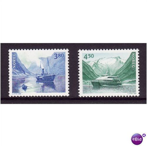 NORWAY 1998 COASTAL SHIPPING SET 2 VALS U/M MINT