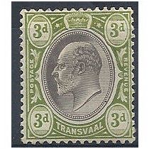 Transvaal 1902 SG248 3d Black & Sage-Green Mounted Mint .. .