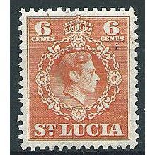 St Lucia 1949 SG151 6c Orange Mounted Mint ....