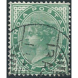 India 1900 SG114 1/2a Yellow-Green Fine Used .. ..