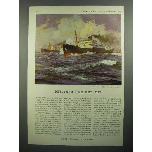 1931 Ford Motor Company Ad - Destined for Detroit