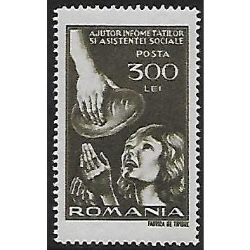Mi 1019: 300 L. blackish olive Social Relief Fund.