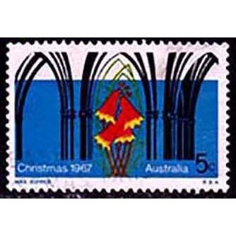 Australia 1967 Christmas Bells & Arches 5c Used Stamp