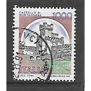 ITALY 1980 CASTLES 1000L MONTAGNANA PADUA CASTLE SG 1677 FINE USED#2