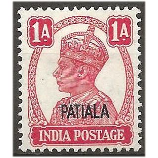 Patiala (ICS) 1944 SG106 1a Carmine Mounted Mint . .. .