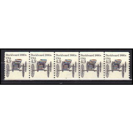 2124 4.9c Buckboard Fine MNH Dry Gum PNC 4/5 X0252