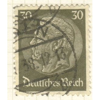 Germany 1934 - 30pf olive green - President Von Hindenburg - used 2