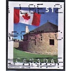 CANADA, 2005 51c Flag and Lower Fort Garry die-cut, SG 1374d (Scott #2138), used