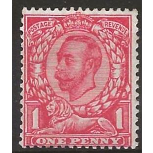 1911 SG329 1d Carmine Die B Very Lightly Mounted Mint, slight gum crease ....