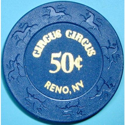 Circus Circus. 50¢ Casino Chip. Reno, NV. Y47a.