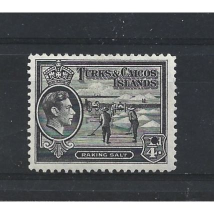 Turks&Caicos.SG194 1/4d Raking Salt (Black).Mounted Mint.Aug24t