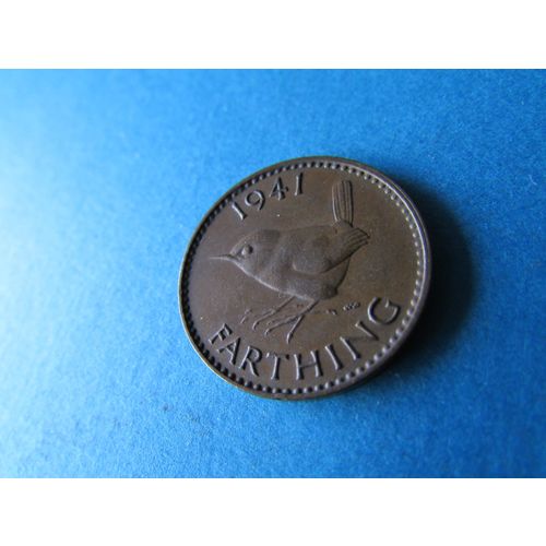 1941 GEORGE VI FARTHING FREE POST. COIN - 2. G