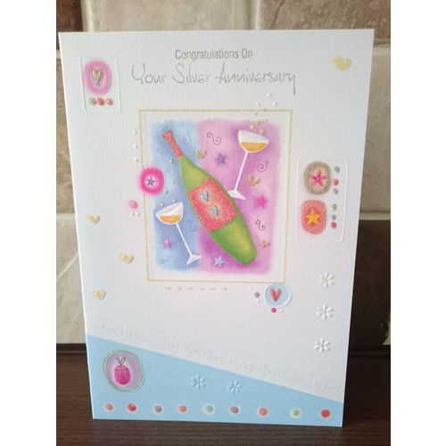 Silver Wedding Cards - #1 On Your Silver Anniversary