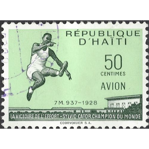 HAITI, OLYMPICS, Sylvio Cator, green 1958, 50c