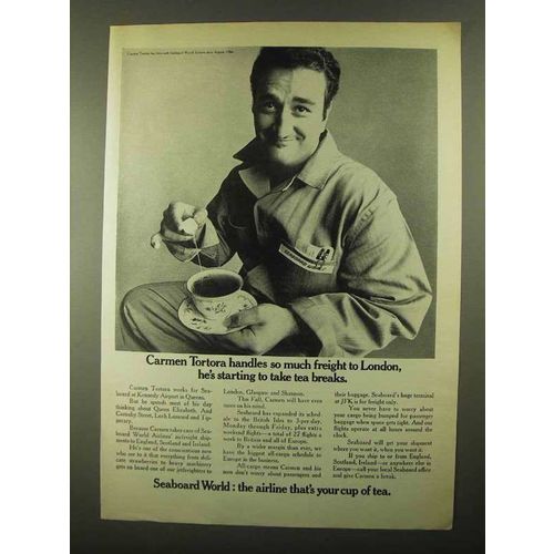 1968 Seabord World Airline Ad - Carmen Tortora Handles