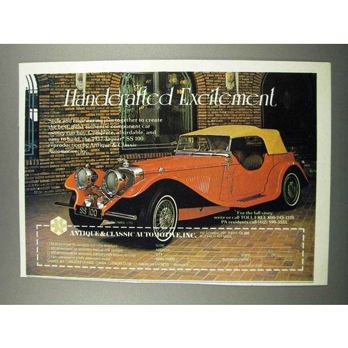1983 Antique & Classic Automotive 1937 Jaguar SS 100 Ad
