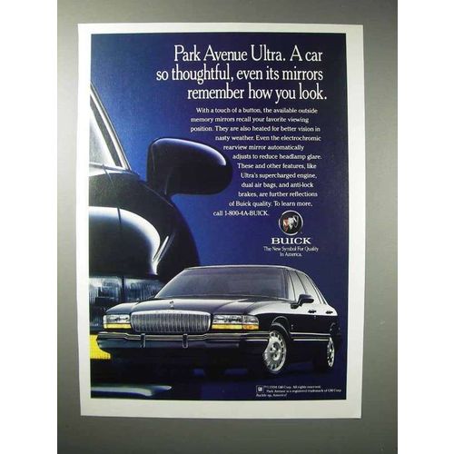 1994 Buick Park Avenue Ultra Car Ad - Mirrors Remember