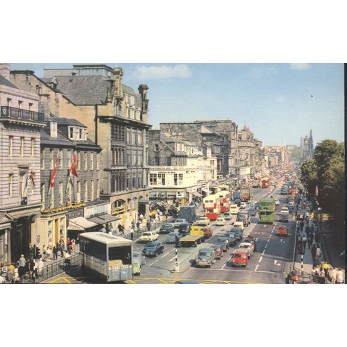 Vintage PC 1973 - Princes Street, Edinburgh, from The West, Scotland