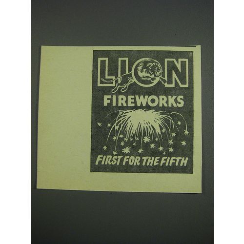 1957 Lion Fireworks Ad - Lion Fireworks First for the Fifth