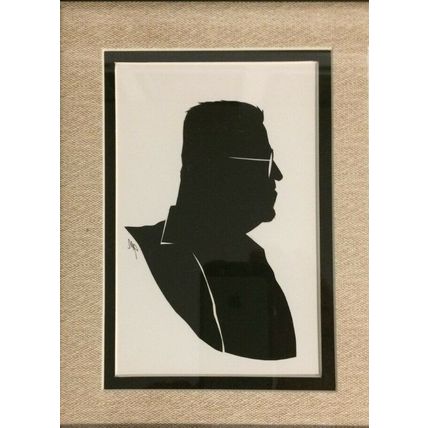 THE BIG LEBOWSKI SILHOUETTE SET DUDE POSTER #1/2 MONSELL MONDO SIGNED FRAMED