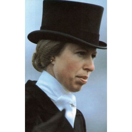 Princess Anne at Royal Badminton Dressage Event in 1982 Postcard