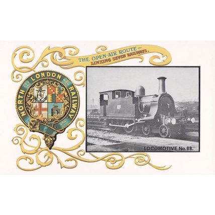 North London Railway Open Air Route Locomotive 88 Postcard
