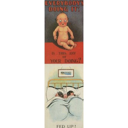 Everybody's Doing It Fed Up Baby 2x Comic Postcard s
