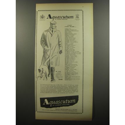 1953 Aquascutum The Field Raincoat Advertisement - Aquascutum of London, England
