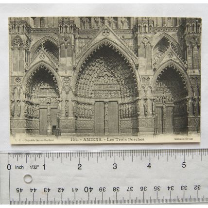 vintage postcard Amiens Les Trois Porches
